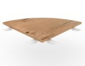 łącznik ćwiartka 60 do łączenia stołów biurowych o głębokości 60 cm - kolor lancelot