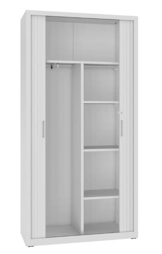szafa z drzwiami żaluzjowymi aktowo-ubraniowa Sbm 218 otwarta
