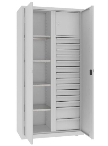 szafa narzędziowa dzielona ze schowkiem