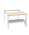 podstawa z ławką stałą i półką na buty do szaf socjalnych o szer. 60 cm