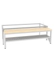 podstawa z ławką wysuwaną i półką na buty do szaf socjalnych o szer. 120 cm