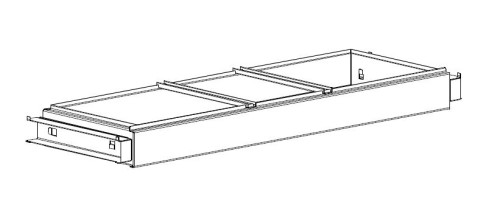 szuflada ramowa do szaf z drzwiami chowanymi i żaluzjowymi