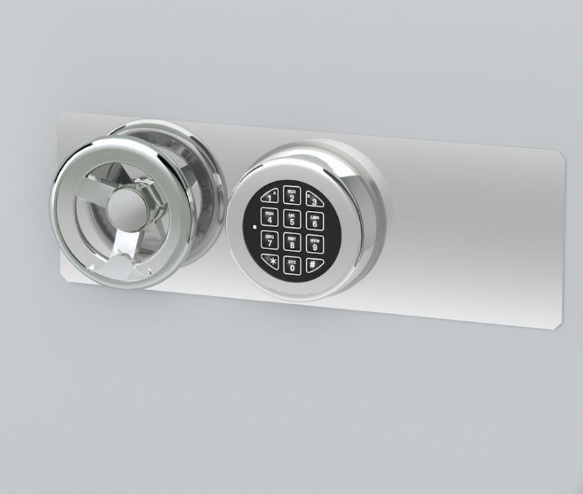 zamek szyfrowy elektroniczny z pokrętłem